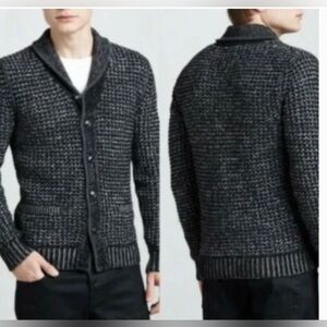 rag & bone Neimar Marcus target Men's Charcoal Cardigan Sweater